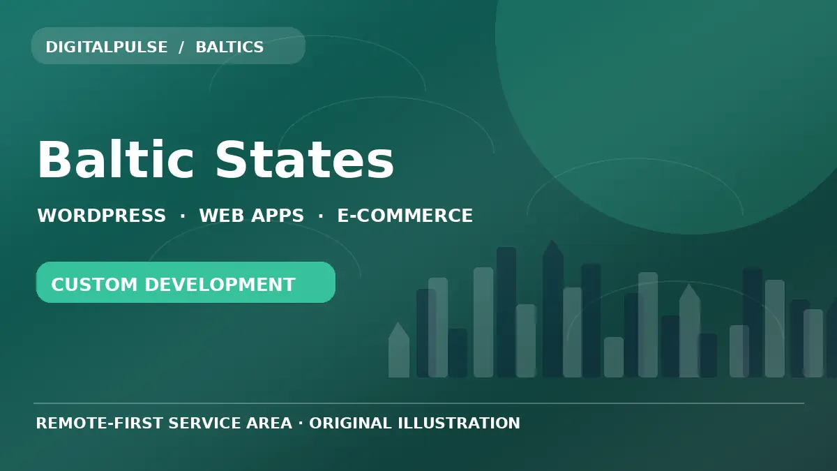Original illustrated city and digital development artwork for Baltic States