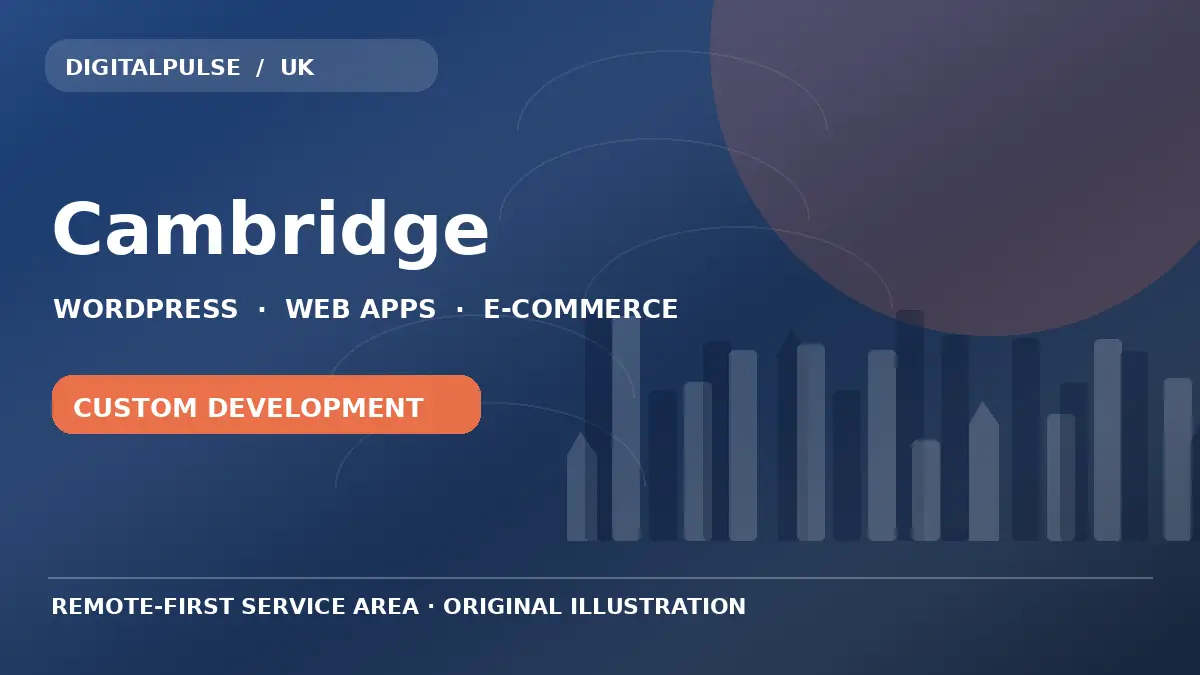 Original illustrated city and digital development artwork for Cambridge