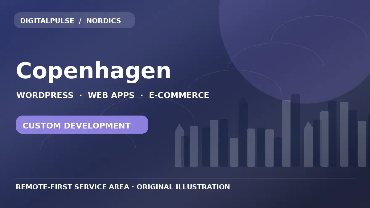 Original illustrated city and digital development artwork for Copenhagen
