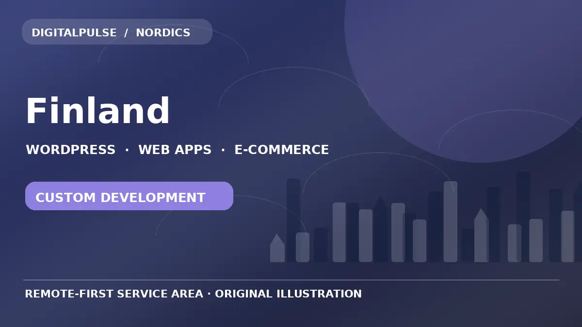 Original illustrated city and digital development artwork for Finland