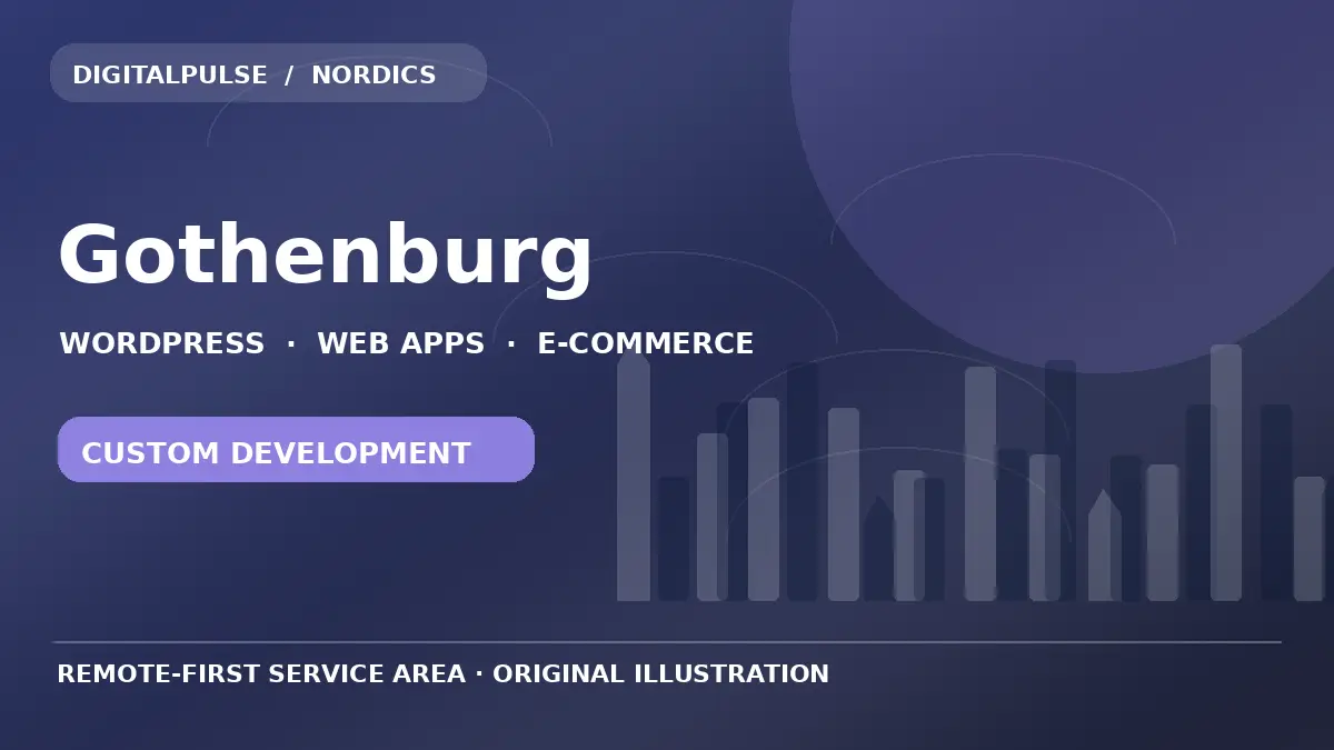 Original illustrated city and digital development artwork for Gothenburg