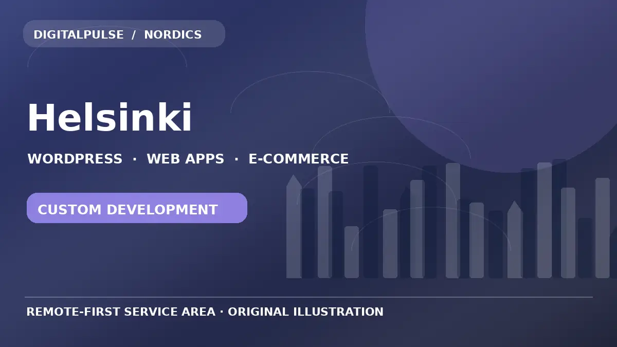 Original illustrated city and digital development artwork for Helsinki