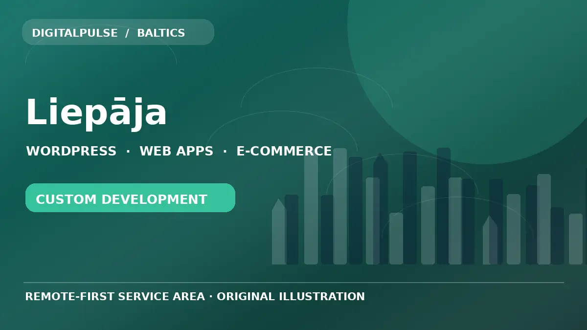 Original illustrated city and digital development artwork for Liepāja
