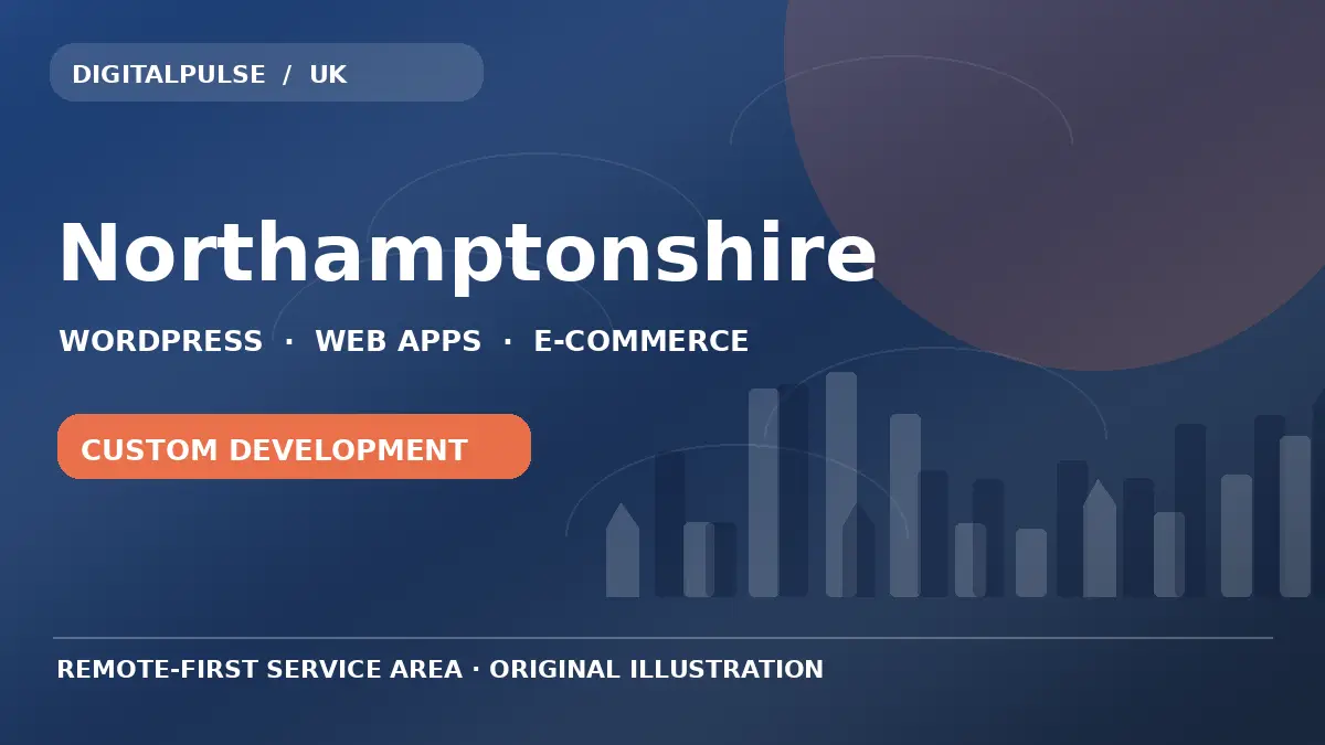 Original illustrated city and digital development artwork for Northamptonshire