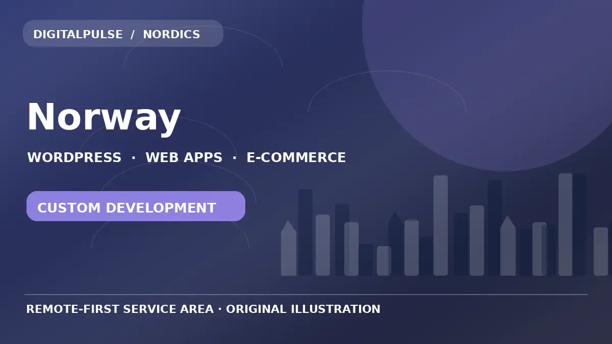 Original illustrated city and digital development artwork for Norway