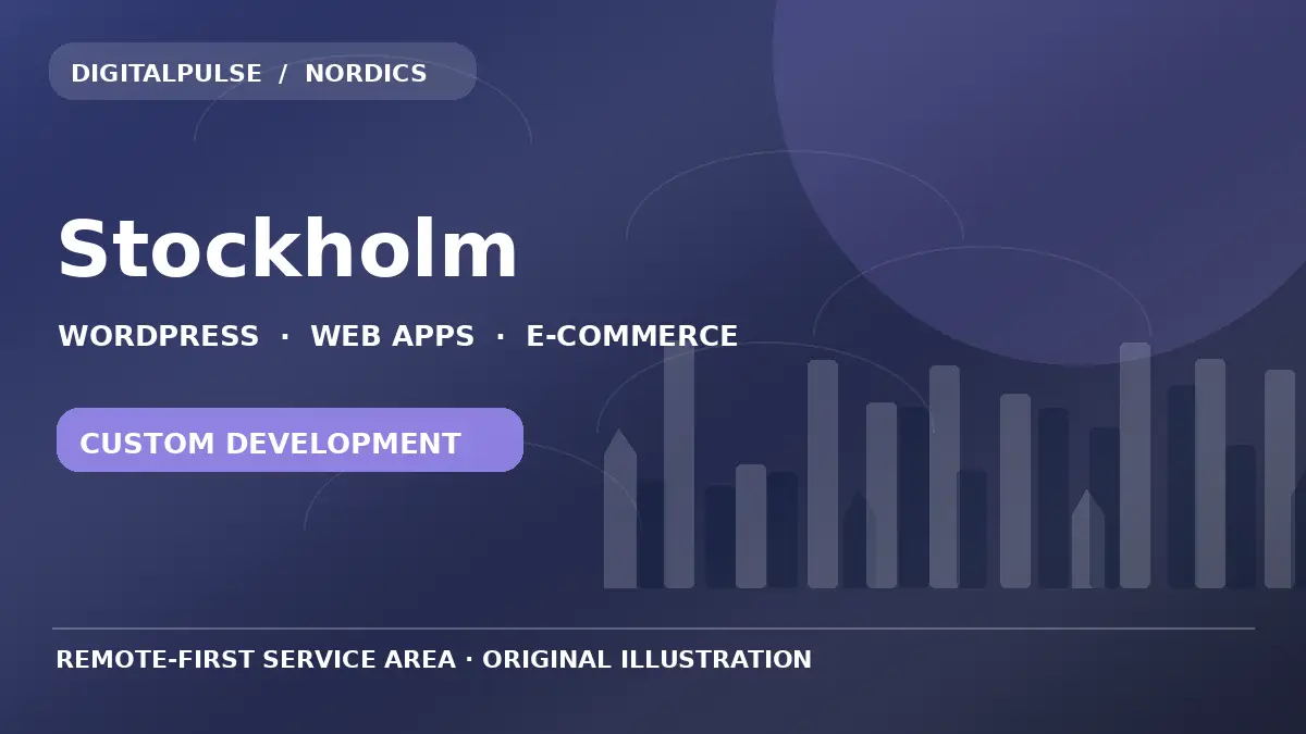 Original illustrated city and digital development artwork for Stockholm