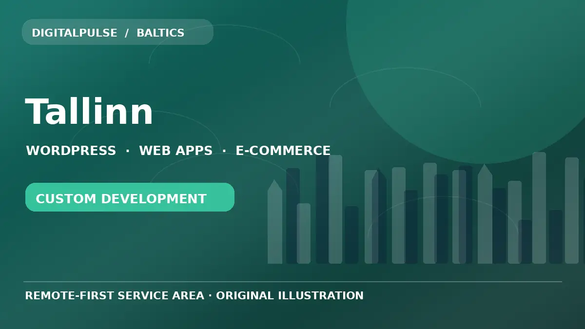 Original illustrated city and digital development artwork for Tallinn